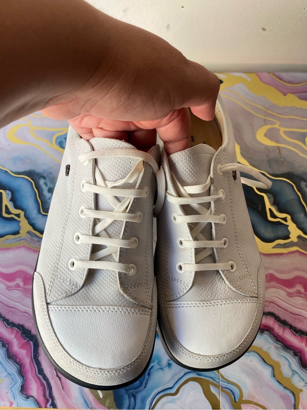 Finn Comfort White Perforated Leather Lace Up Walking Sneaker Shoes UK 5 US 7.5 - Picture 8 of 13
